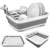 AMZMUKAUP Foldable Dish Drainer for Camping, Caravan, Outdoor Activities, Kitchen,