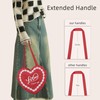 MIKI WELL Heart Shaped Embroidered Women Tote Bag - Reusable