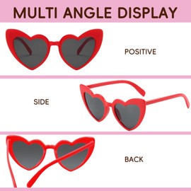 YKYOBFA Valentines Heart Sunglasses Set 1pc Valentine's Day Fancy Eyeglasses Cute Party Sunglasses for Valentine Party Supplies Photo Props Costume Accessory