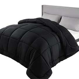 Bedsure Twin Comforter Duvet Insert Black - Quilted Bedding Kids' Comforters for Twin Bed, All Season Down Alternative Comforter Twin Size for Kids with Corner Tabs