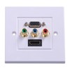 VGA+High Definition Multimedia Interface 3RCA Wall Plate Panel Socket for