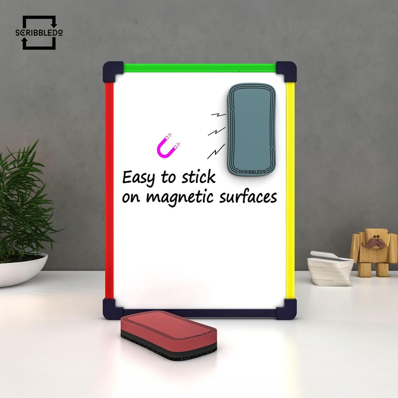 SCRIBBLEDO Dry Erase Eraser Boho Magnetic White Board Eraser for