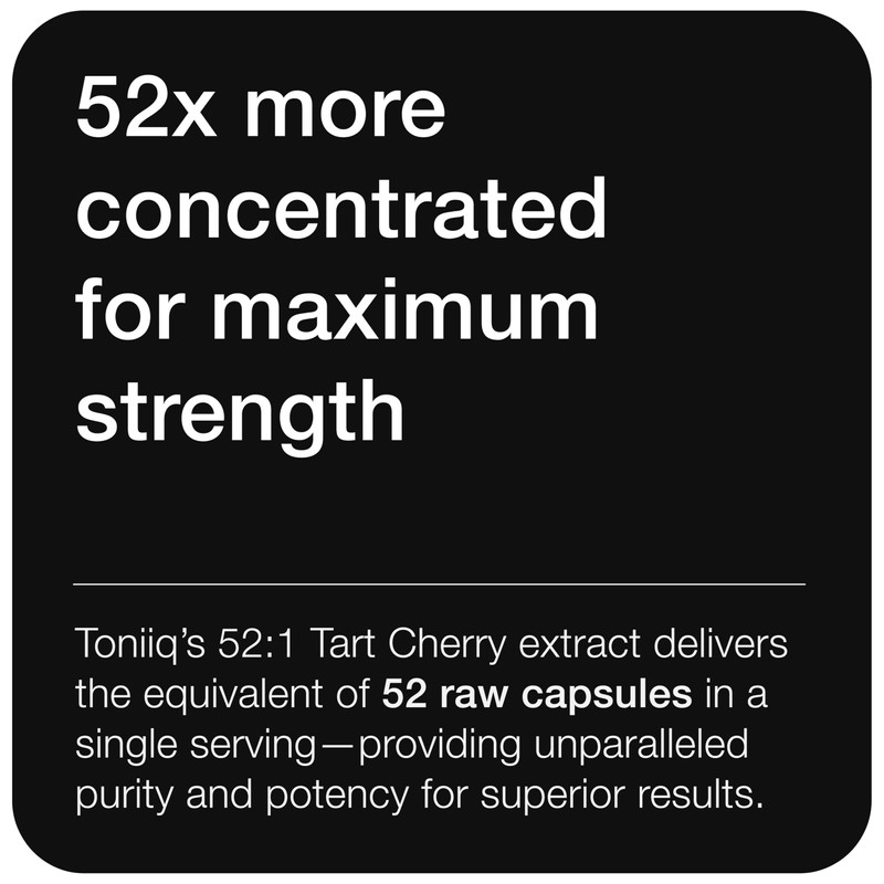 Toniiq Tart Cherry Capsules - Ultra High Potency 52:1 Extract