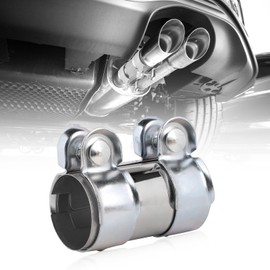 LALAGO Double Hose Clamp for Exhaust Couplings, Diameter 45 mm Universal Double Exhaust Clamp, Exhaust Pipe Clamp (Diameter 45 mm/L: 95 mm)