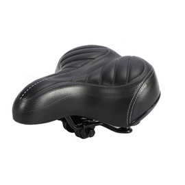Bicycle Saddle with Shockproof Spring & Ultra Soft Padding for Wide Buttocks Mountain Roads Sporty Comfortable Padded Saddle for Men & Women High Elasticity PU Material