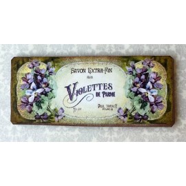 The Happy Little Home Dollhouse miniature antique FRENCH ad sign EXTRA FINE SOAP Violet Perfume 1:12