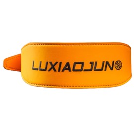 Premium Leather Weightlifting Belt for Strength Training - Adjustable, Heavy-Duty Powerlifting & Lü Xiaojun IWF Olympic Lifting Belt with Steel Clasp - Orange (Small)