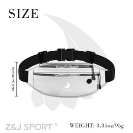 Z&J SPORT PU Leather Waterproof waist bag/Double Pocket Waist bag/with Reflective Strap and Logo for Outdoor activities for Sailing, Cycling, Boating, Kayaking, Paddling, Surfing, Hiking (White)