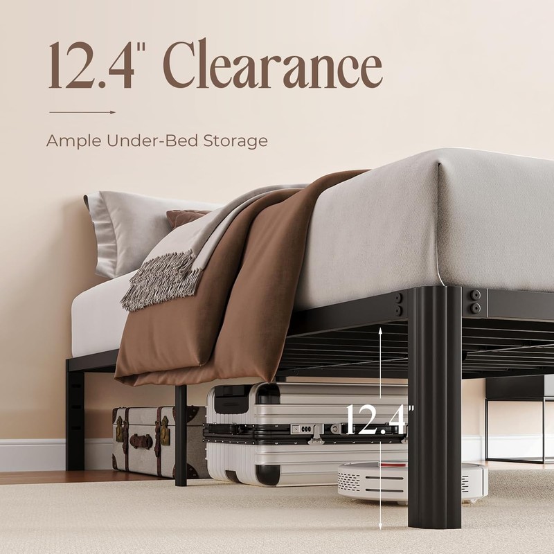 XUKIL 14 Inch Metal Bed Frame Queen Size, Heavy Duty