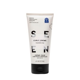 SEEN Curly Creme, Fragrance Free - Non-Comedogenic & Sulfate Free Curl Defining Styling Hair Cream- Anti Frizz- Heat Protectant- Safe for Sensitive Skin