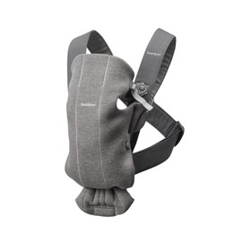 BabyBjörn Baby Carrier Mini, Dark Gray, 3D Jersey Infant Carrier (7-25 lbs), Ergonomic, Easy-to-Use