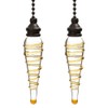 Akahttbn Ceiling Fan Pull Chains Ornaments 12 Inches Yellow Glass