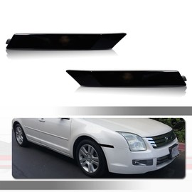 Tonsya Smoked Lens Black housing Compatible With 2006-2009 Ford Fusion & Mercury Milan Front Bumper side Marker housing CH2551118,CH2550118,55055147,55055146
