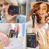 Simikol Slim Zipper Credit Card Holder with Keychain Wristlet Small