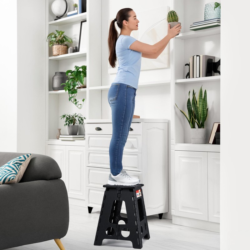ACSTEP Folding Step Stool 16 Inch Heavy Duty Step Stool