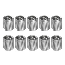 sourcing map 10pcs Wire Thread Inserts M10 x 1.5 2D 304 Stainless Steel Helical Coiled Wire Threaded Sleeve