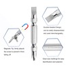 sourcing map Magnetic Double Ended Screwdriver Bit 6mm PH2/SL6 2.56"/65mm