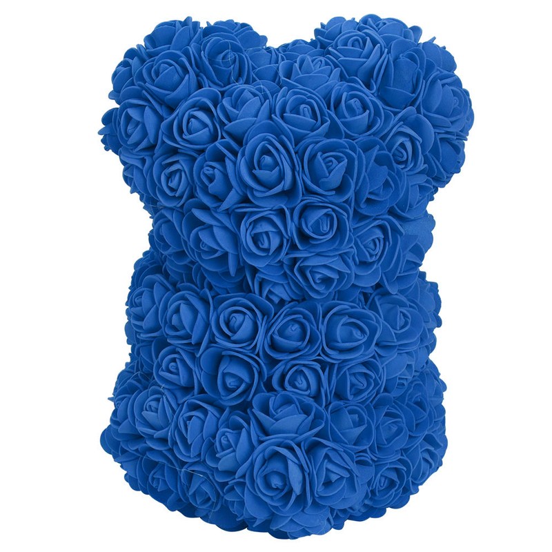 Unique Cute Bear Shape Simulation Artificial Rose Flower with Bowknot