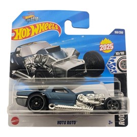 Hot Wheels Hoto Roto, 2025 Rod Series, 158/250 Diecast Car Model, Grey