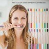 Beavorty 8pcs Biodegradable Bamboo Toothbrushes Ergonomic Design Soft Bristles for
