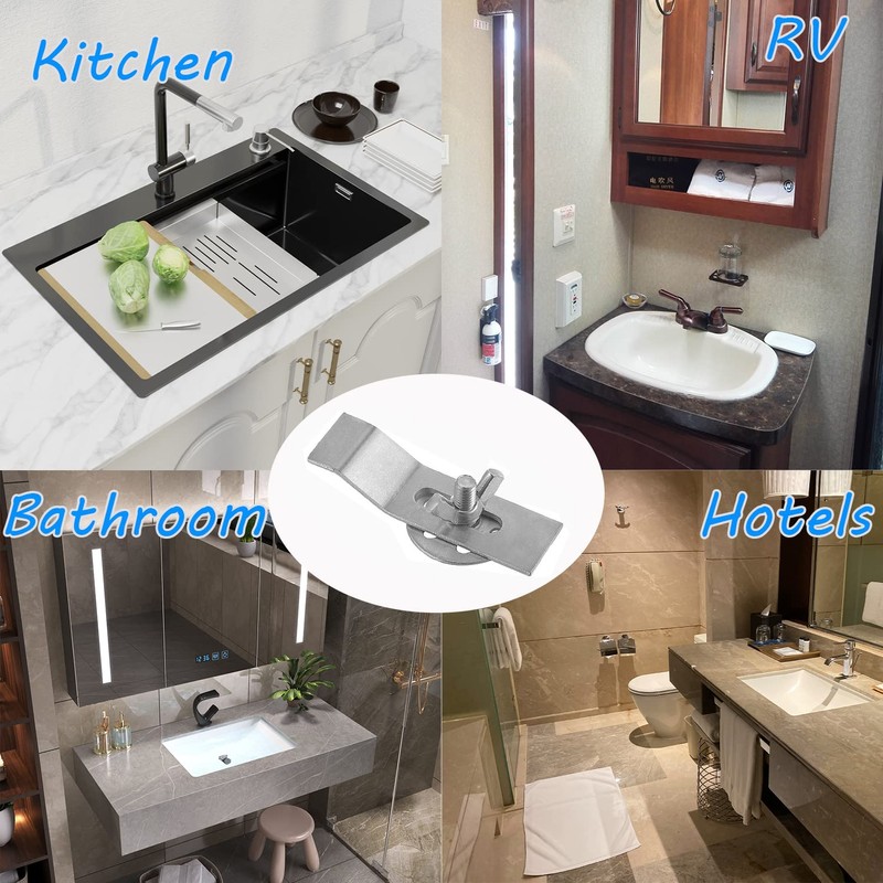 Nisorpa Undermount Sink Clips 20 Pack Kit, Undermount Bathroom Sink