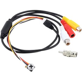 CNDST HD 1000TVL 3.6mm 90 Degree Small Portable Wired CCTV Micro Camera 12x12mm