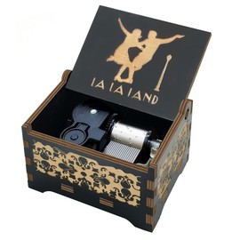 Sooharic La La Land Music Box Wind Up, 18 Note Mechanism Antique Carved Music Box (La La Land)