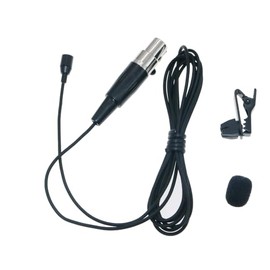 WL35 Professional Clip-On Lavalier Condenser Microphone for Shure ULX SLX PGX GLX QLX U1 UR1 BeltPack Microphones System Parts with TA4F Mini XLR 4Pin Plug (Black)