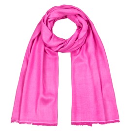 Maharanis Handmade Silk Scarf Pink 45 cm x 180 cm Fairtrade, pink