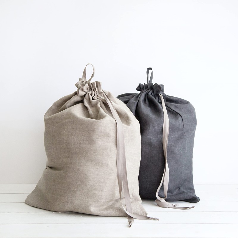 Cozy Linen Natural Linen Laundry Bag - Large Storage Bag