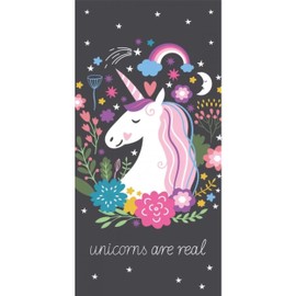 damaloo Unicorn Children's Towel 70 x 140 cm Large Cotton Bath Towel for Girls, Boys & Adults Beach Towel with Unicorn Motif XXL Shower Towel 70 x 140 cm Children's Towel with Unicorn Design