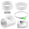 90 Degree Dryer Vent Elbow Kit, Dryer Vent Connector, 4