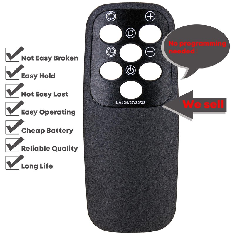 Replacement Remote Control for Lasko Tower Space Heater CT22425 2033625