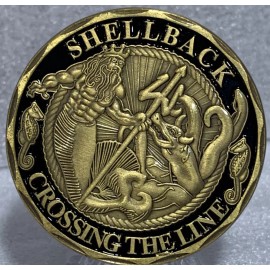 * US Navy Challenge Coin, Shellback US Navy Values Challenge Collectible Coin