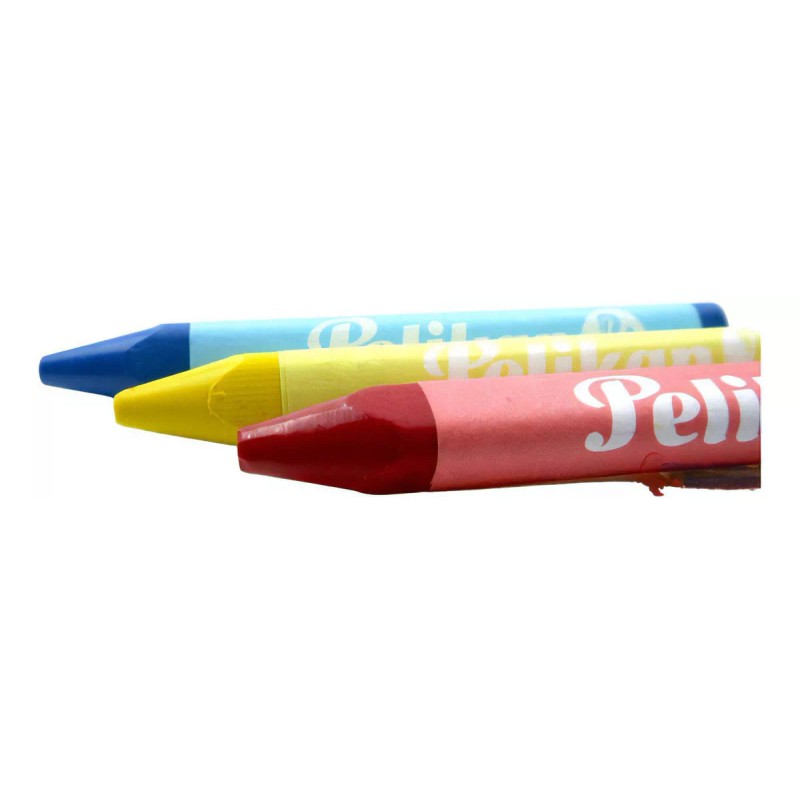 Pelikan 24 Crayones Jumbo Cera Colores Pelikan Escolar Niños Dibujo