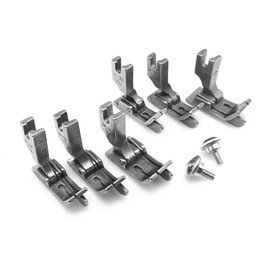 YEQIN 3Sizes(6pcs) Industrial Sewing Machine Hinged Presser Foot #SP-18 with Right & Left Guide (1/16''+1/8''+1/4'') for JUKI DDL-127, DDL-227, DDL-500, DDL-552, CONSEW 210,218,219