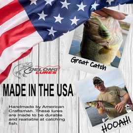 DELONG LURES - 5.5"" Tadpole Fishing Lures for Bass, Crappie, Musky, Pike, and Trout, Slow Sinking Life Like Fishing Bait Scented Pre Rigged Fishing Gear Fishing Lures for Freshwater… (Perch)