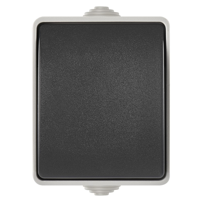 EMOS Waterproof Bell Switch with Rocker Switch Grey Black Colour