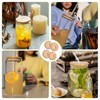 4 Pack Bamboo Lids for Glass Cups, Reusable Canning Lids