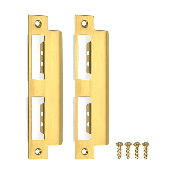 sourcing map Door Strike Plate, 2Pcs 145mm x 37.5mm 201