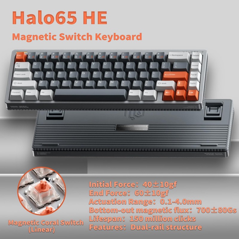 nuphy Halo65 HE Rapid Trigger Gaming Keyboard, 65% Layout 67