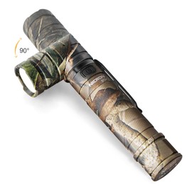 NICRON Flashlight, Rechargeable Twist Flashlight B70 Plus 1200 Lumen LED Flashlight 3-Color Light 90 Degree Camo with 360 Rotary Clip Waterproof