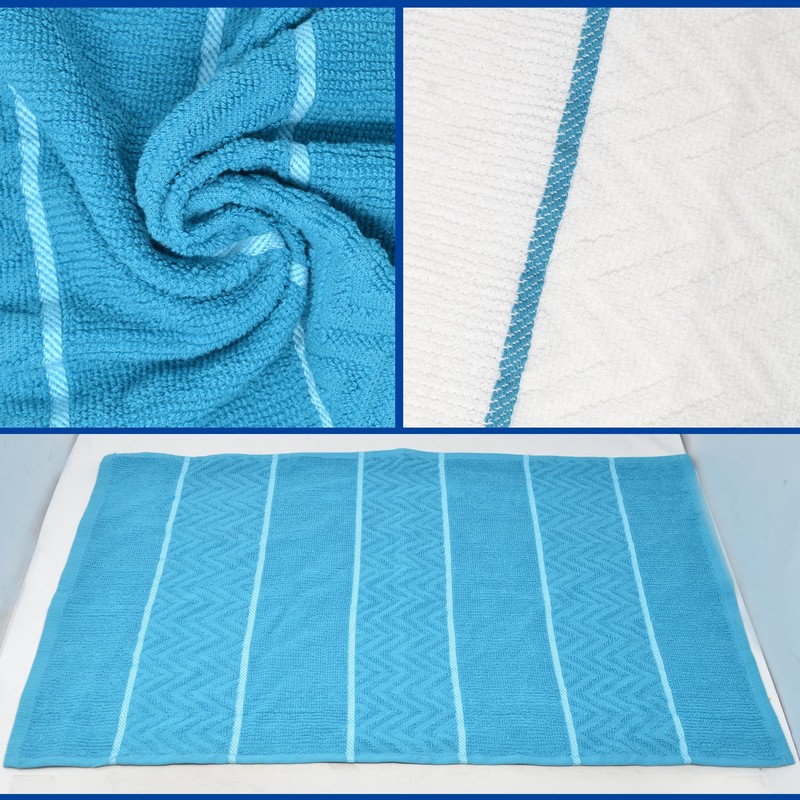 Towelogy Premium 100% Cotton Kitchen Towels - Super Absorbent &