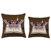 Book Spell Therian Moth Butterfly Fairycore Fairy Grunge Throw Pillow