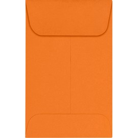 LUXPaper #1 Coin Envelopes | 2 1/4" x 3 1/2" | Mandarin Orange | 80lb. Text | 1,000 Qty