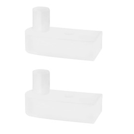 LT Easiyl 2Pcs Bifold Shower Door Hinge Pivot 7.5mm PE Bathroom Door Hinge Shaft for Bathroom Balcony Free Swinging Glass Door 32x14x19mm White