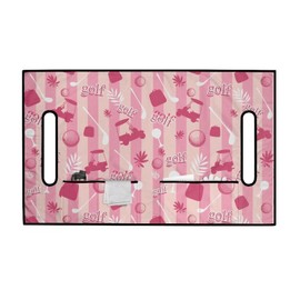 Biyejit Pink Golf Cart Seat Covers with 4 Front Pockets Non-Slip Golf Cart Seat Blanket Golf Cart Decorations with Holes Club Car Seat Covers for 2 Person Seats