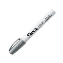 Sharpie Oil-Based Paint Marker, Medium Point, Metallic Silver, 1 Count - Great for Rock Painting