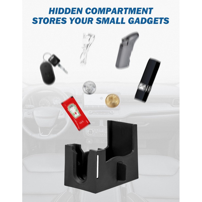 JOYTUTUS Cubby Phone Mount Cubby Storage Compatible with Ford Maverick