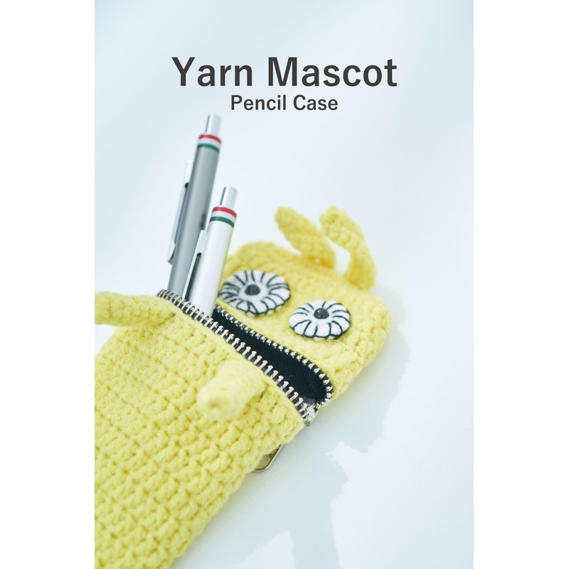 Macaroni Edge Wool Yarn Pen Case, Gyoro Me Pouch, Multi